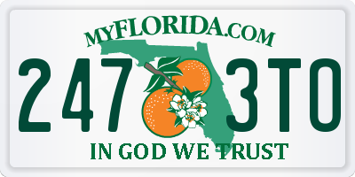 FL license plate 2473TO