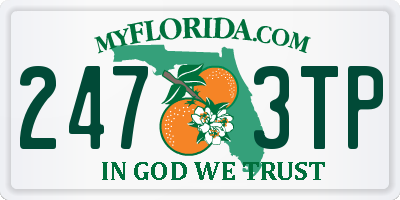 FL license plate 2473TP