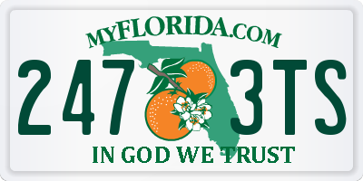 FL license plate 2473TS