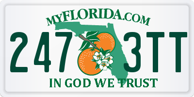 FL license plate 2473TT
