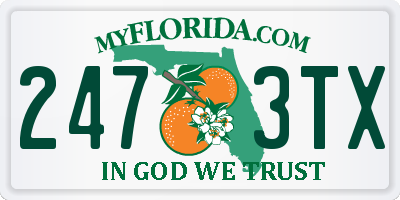 FL license plate 2473TX