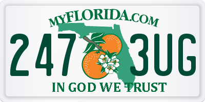 FL license plate 2473UG