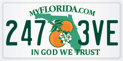 FL license plate 2473VE