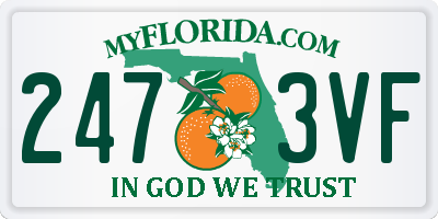FL license plate 2473VF