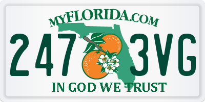 FL license plate 2473VG