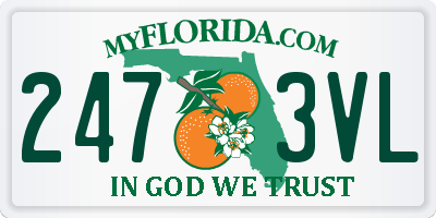 FL license plate 2473VL