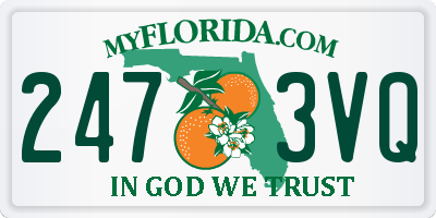FL license plate 2473VQ