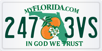 FL license plate 2473VS