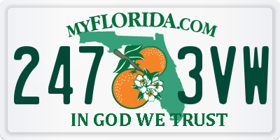 FL license plate 2473VW