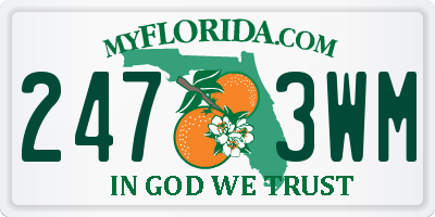 FL license plate 2473WM