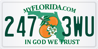 FL license plate 2473WU