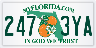 FL license plate 2473YA