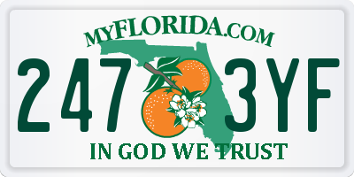 FL license plate 2473YF