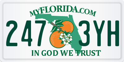 FL license plate 2473YH