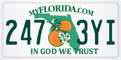 FL license plate 2473YI
