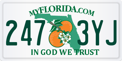 FL license plate 2473YJ