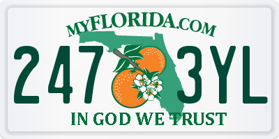 FL license plate 2473YL