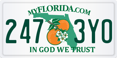 FL license plate 2473YO