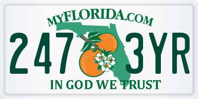 FL license plate 2473YR