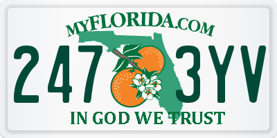 FL license plate 2473YV