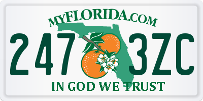 FL license plate 2473ZC