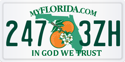 FL license plate 2473ZH