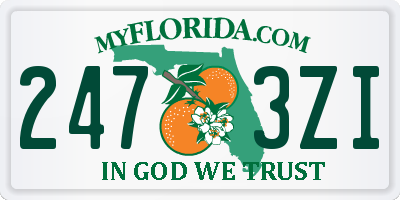 FL license plate 2473ZI
