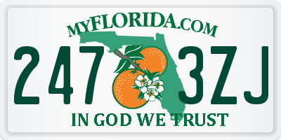 FL license plate 2473ZJ