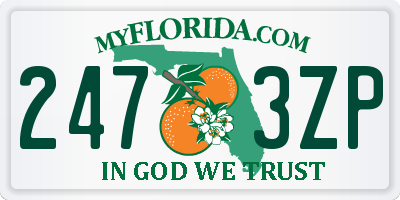 FL license plate 2473ZP