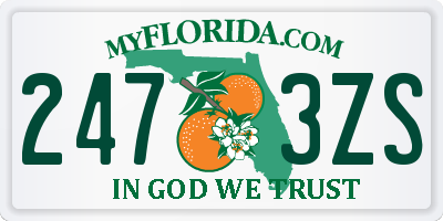 FL license plate 2473ZS