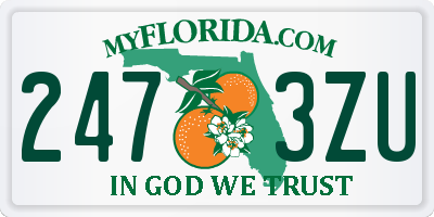 FL license plate 2473ZU
