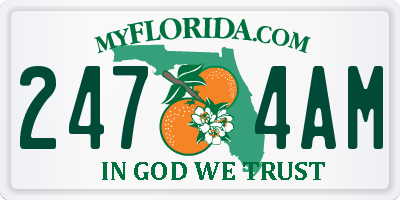FL license plate 2474AM