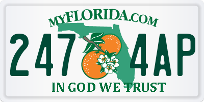 FL license plate 2474AP