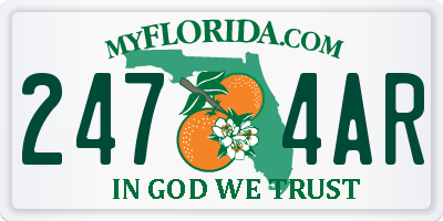 FL license plate 2474AR