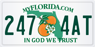 FL license plate 2474AT