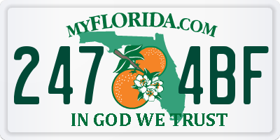 FL license plate 2474BF