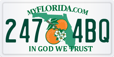 FL license plate 2474BQ