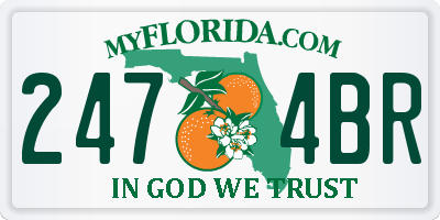 FL license plate 2474BR