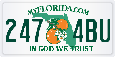 FL license plate 2474BU