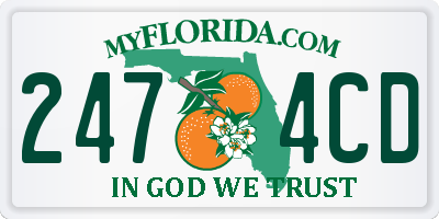 FL license plate 2474CD