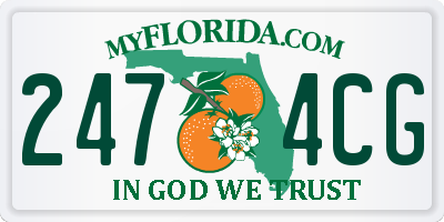 FL license plate 2474CG