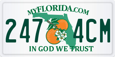 FL license plate 2474CM