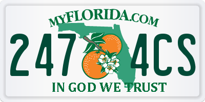 FL license plate 2474CS