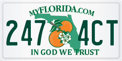 FL license plate 2474CT