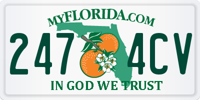 FL license plate 2474CV