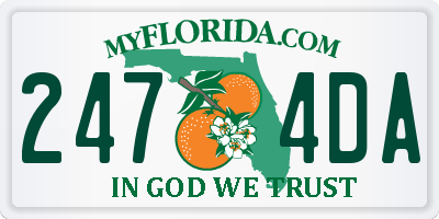 FL license plate 2474DA