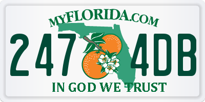 FL license plate 2474DB