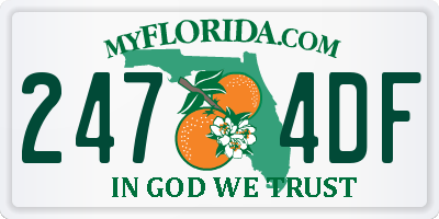 FL license plate 2474DF
