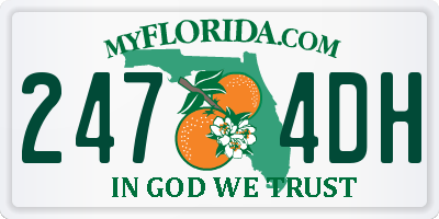 FL license plate 2474DH