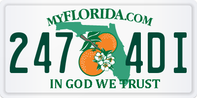 FL license plate 2474DI